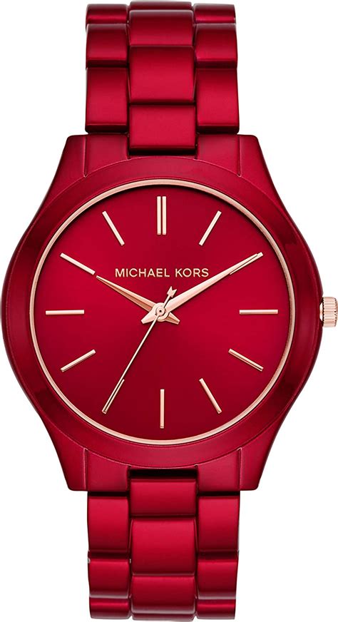 michael kors red black watch|mk3895.